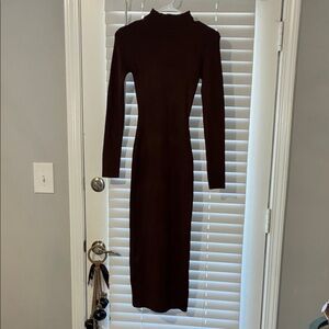 Altar'd State Chocolate Long Sleeve Dress